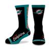 For Bare Feet - NFL MVP Classic Team Logo Youth Size Kids Crew Socks Approx. 4-8 years old (US, Alpha, One Size, Regular, Regular, Youth, Miami Dolphins) view 1