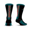 For Bare Feet - NFL MVP Classic Team Logo Youth Size Kids Crew Socks Approx. 4-8 years old (US, Alpha, One Size, Regular, Regular, Youth, Miami Dolphins) view 2