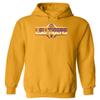CornBorn LSU Tigers Sweatshirt - Hooded Fleece Tigers Football Laces Striped - Gold - 4X view 1