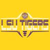CornBorn LSU Tigers Sweatshirt - Hooded Fleece Tigers Football Laces Striped - Gold - 4X view 2