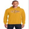 CornBorn LSU Tigers Sweatshirt - Hooded Fleece Tigers Football Laces Striped - Gold - 4X view 3