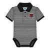 Creative Knitwear College Baby Officially Licensed Striped Polo Bodysuit - Arkansas State Logo, Black/White, for Boys & Girls, 0-3 Months view 1