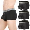 Cerahome Men's Underwear Separated Pouch Modal Boxer Briefs Elephant Nose Turnks Tagless Boxers (US, Alpha, Large, Regular, Regular, Black*3) view 1