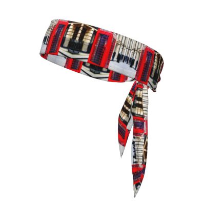 Telephone Booth Head Tie Print Headband,Unisex Adult Sweatband Sports Headbands Moisture Wicking Workout,for Running,Training,Yoga