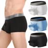 Cerahome Men's Underwear Separated Pouch Modal Boxer Briefs Elephant Nose Turnks Tagless Boxers (US, Alpha, XX-Large, Regular, Regular, Black+White+Blue) view 1