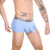 Cerahome Men's Underwear Separated Pouch Modal Boxer Briefs Elephant Nose Turnks Tagless Boxers (US, Alpha, XX-Large, Regular, Regular, Black+White+Blue) view 2