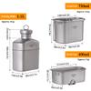 Lixada Titanium Canteen Military Mess Kit 1100ml 37oz Capacity with 750ml + 400ml Cookware Cups + Nylon Pouch, Portable Lightweight Outdoor Cooking Set for Camping Hiking Backpacking Picnic view 3