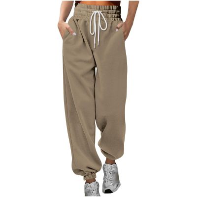 Sweat Pants for Womens Cinch Bottom High Waisted Athletic Joggers Casual Baggy Drawstring Fleece Running Sweatpants
