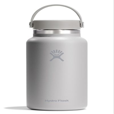 Hydro Flask Water Bottle - Insulated Stainless Steel - Wide Mouth Flex Lid, Non Spill, Leakproof and Refillable in 32 Oz Brich Gray