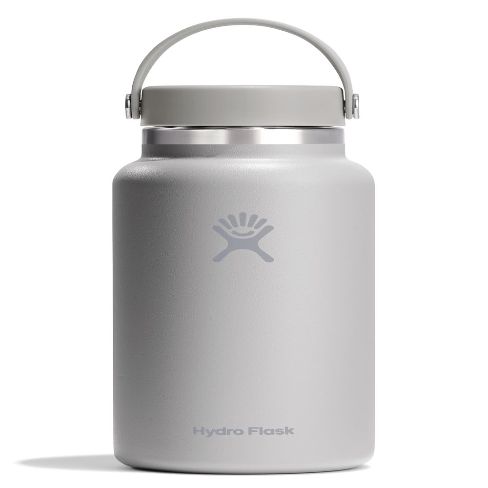 Hydro Flask Water Bottle - Insulated Stainless Steel - Wide Mouth Flex Lid, Non Spill, Leakproof and Refillable in 32 Oz Brich Gray