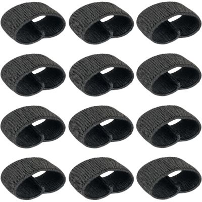 Elastic Belt Keepers for Duty Belt, Backpack Strap Keeper Strap Organizer Strap Holder for Men, Nylon Webbing Keeper Belt Loop Keeper,Tactical Belt Keepers 1.5 inch for 1.5"-2" Wide Belts (12, Black)