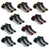 Fruit of the Loom Boys Socks - Low Cut Ankle 10 Pack - Cushioned, Breathable, No Show Black Socks, Medium view 1