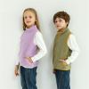 Kids Boy Girl Full-Zip Polar Fleece Vest Sleeveless Lightweight Windproof Jacket Warm Coat (Dark Blue, 5-6 Years) view 4