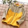 Youth Polar Fleece Hoodie Jacket for Boy Girl Zip up Color Block Hooded Sweatshirt Kids Toddler (Yellow, 5-6 Years) view 3