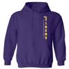 CornBorn LSU Hoodie Tigers Sweatshirt - Hooded Pullover Vertical Louisiana State University Tigers - Purple - XL view 1