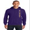 CornBorn LSU Hoodie Tigers Sweatshirt - Hooded Pullover Vertical Louisiana State University Tigers - Purple - XL view 3