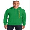 CornBorn LSU Tigers Sweatshirt - Hooded Fleece Vertical Louisiana State University Tigers - Light Green - Small view 3