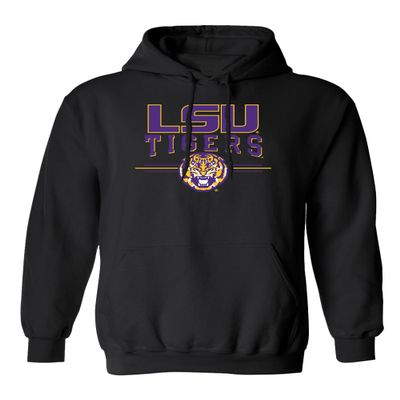 CornBorn LSU Tigers - Hooded Fleece LSU Tigers 3-Stripe - Black - 5X