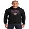 CornBorn LSU Tigers - Hooded Fleece LSU Tigers 3-Stripe - Black - 5X view 2