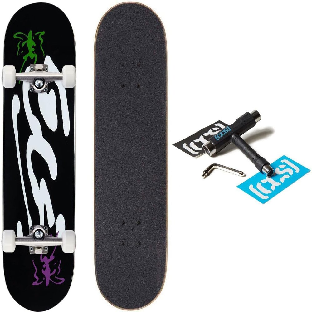 [CCS] Ink Blot Logo Skateboard Complete - Black - 8.25"