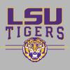 CornBorn Louisiana State University Hoodie Sweatshirt - Hooded Fleece LSU Tigers 3-Stripe - Gray - XL view 2