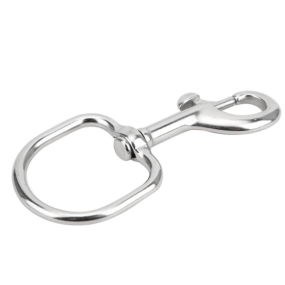 Lobster Claw Clasps, Lobster Clasp Without Burrs Stainless Steel D Ring Lanyard Clips for Diving