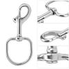 Lobster Claw Clasps, Lobster Clasp Without Burrs Stainless Steel D Ring Lanyard Clips for Diving view 4