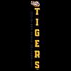 CornBorn LSU Jogger Sweatpants - Premium Fleece Vertical Louisiana State University Tigers - Black - XL view 2