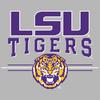 CornBorn Womens Plus Size LSU Tigers Tee Shirt - Long Sleeve 3-Stripe LSU Tigers - Gray - 4X view 2