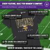 Team Fan Apparel NFL Womens Overtime Blueprint Tag-Less T-Shirt, Ladies Football Tee, Short Sleeve, Soft Cotton, Vintage (Minnesota Vikings - Black, Medium) view 3