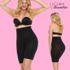 Curve Necessities Women's Shapewear High-Waisted Tummy Control Thigh Slimmer Seamless Moderate Compression Waist Trainer Black view 2