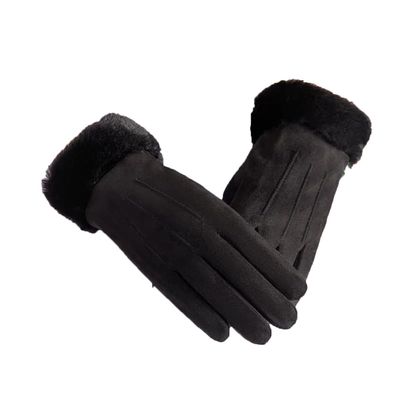 Dcvmvmn Women's Gloves Autumn and Winter Warm Cute Suede Full Finger Gloves Women's Outdoor Sports Glove