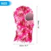 PATIKIL Distressed Balaclava Ski Mask, Balaclava Camo Knitted Face Mask Windproof Full Face Cover for Women Men Outdoor Sports, Dazzling Pink view 2