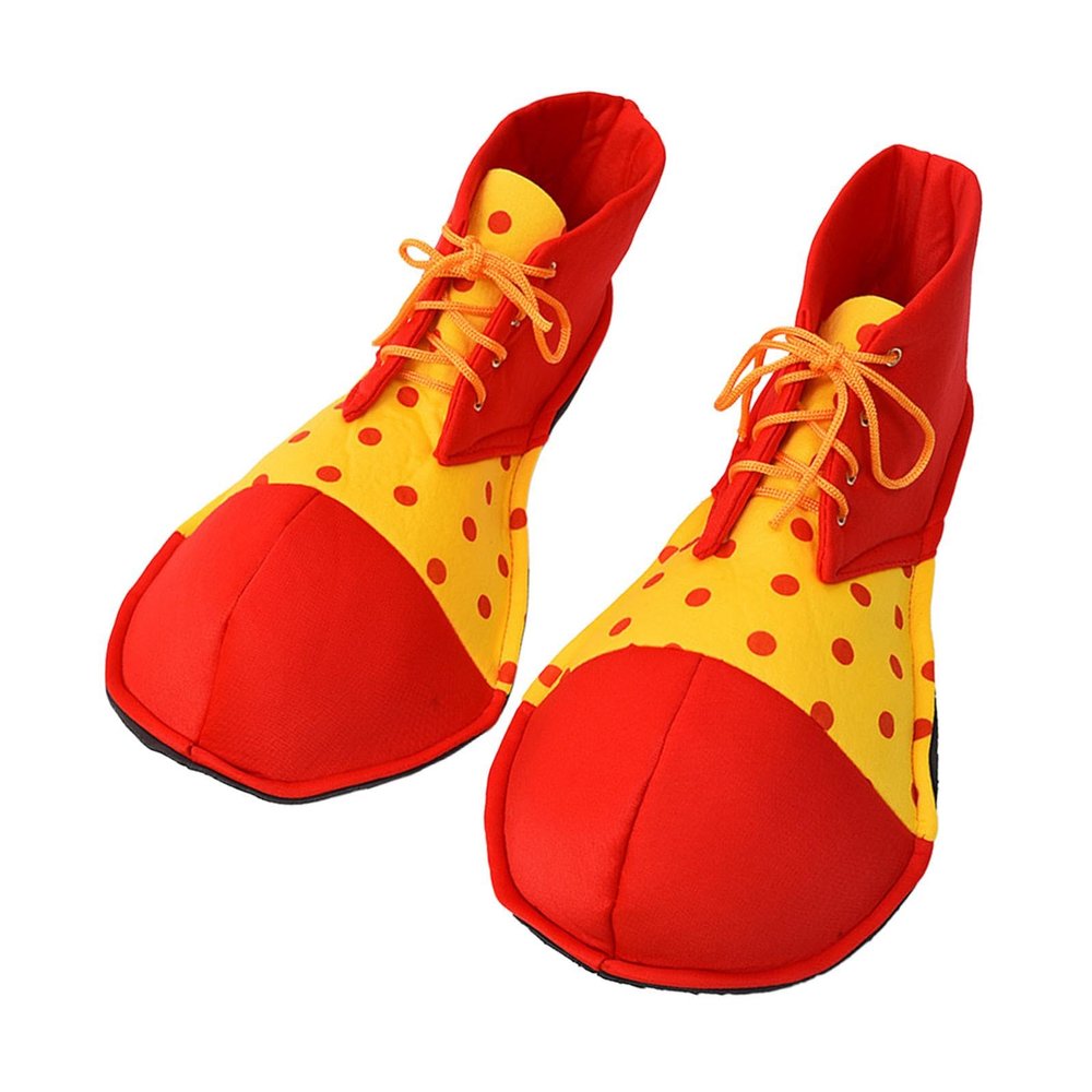 Festive Clown Shoes for Adults - Fun Party Costume, Black and White Clown Shoes for Halloween Costume Accessories, Birthday Costume Outfit, C