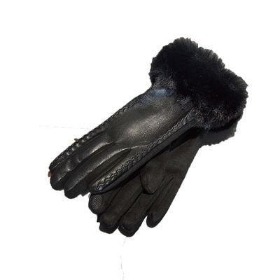 Dcvmvmn Womens PU Leather Gloves For Cold Weather Winter Warm Gloves Thermal Lining Party Gloves