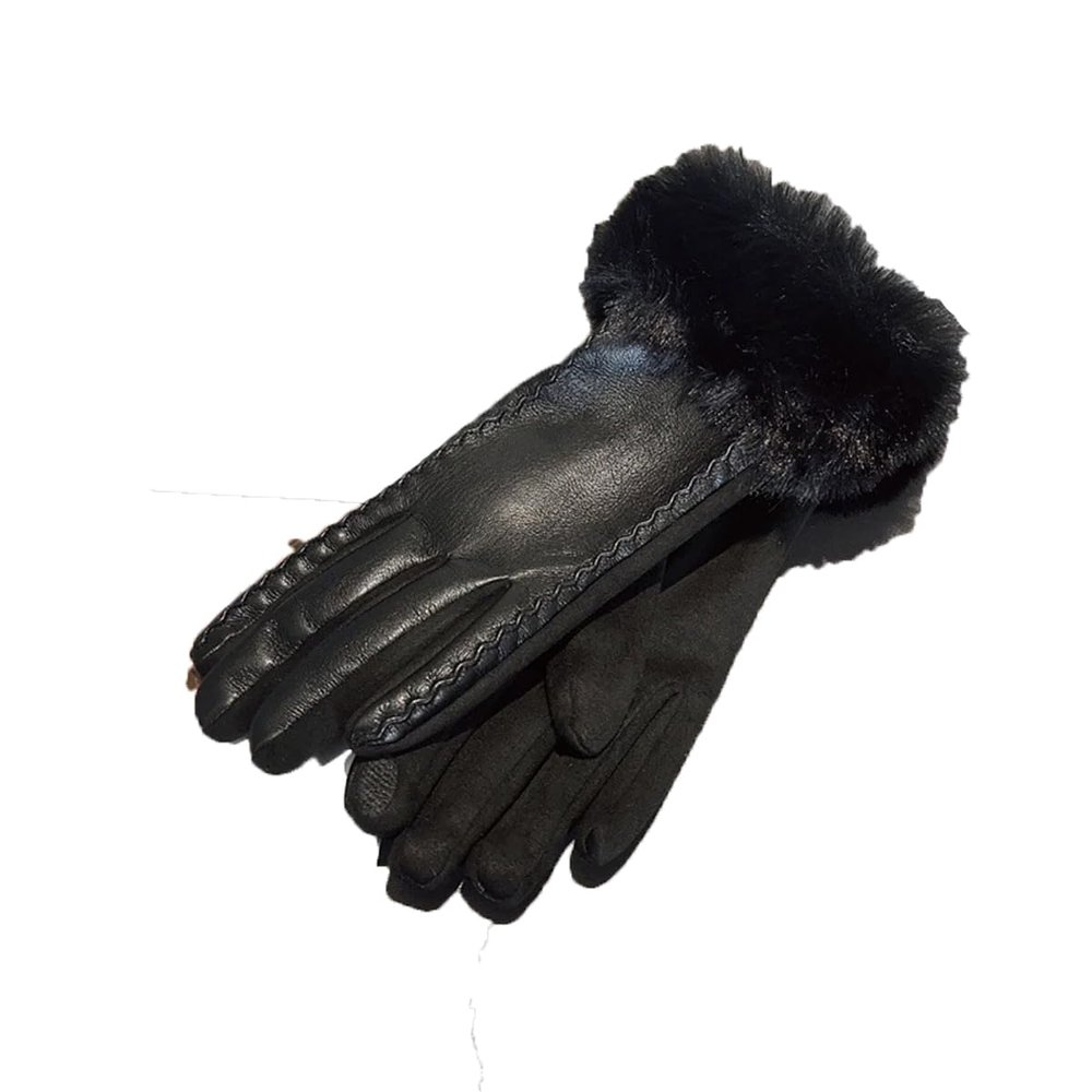 Dcvmvmn Womens PU Leather Gloves For Cold Weather Winter Warm Gloves Thermal Lining Party Gloves