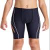 DEVOROPA Boys' Swim Jammers Youth Competitive Swim Team Suit Quick Dry Athletic Swimming Shorts UPF 50+ Black Colorful XS view 1