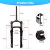 ZTZ 20 * 4.0 inch Fat Tire Air Suspension Fork - 130mm Travel, 135mm Spacing Hub, 9mm QR, Crown Lockout,Ultralight Fat Tire Bike Front Fork, Fit for Snow Beach XC Mountain Bikes view 2