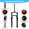 ZTZ 20 * 4.0 inch Fat Tire Air Suspension Fork - 130mm Travel, 135mm Spacing Hub, 9mm QR, Crown Lockout,Ultralight Fat Tire Bike Front Fork, Fit for Snow Beach XC Mountain Bikes view 3
