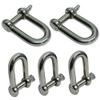DBMIMPORTERS 5 PC Stainless Steel 3/16" DEE Shackle D Paracord Anchor Rigging Marine Boat SS