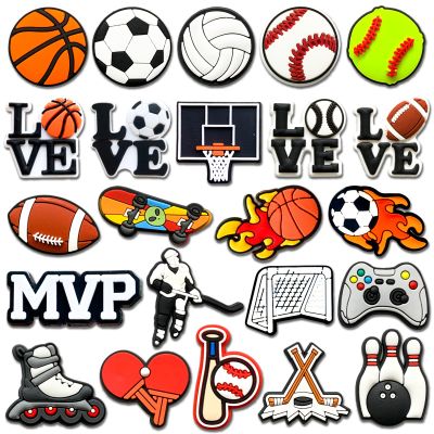 23Pcs Sports Shoe Charms, Sports Charms Pack for Shoe Decoration