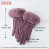 Dcvmvmn Women's Winter Elegant Gloves Touch Screen fleece Thickened Gloves Women's Warm Mittens Glove Gifts view 2