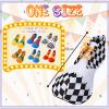 Festive Clown Shoes for Adults - Fun Party Costume, Black and White Clown Shoes for Halloween Costume Accessories, Birthday Costume Outfit, F view 3