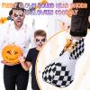 Festive Clown Shoes for Adults - Fun Party Costume, Black and White Clown Shoes for Halloween Costume Accessories, Birthday Costume Outfit, F view 4