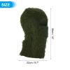 PATIKIL Distressed Balaclava Ski Mask, Balaclava Camo Knitted Face Mask Windproof Full Face Cover for Women Men Outdoor Sports, Olive Green view 2