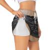 WANGXUEE Movies Clapperboard Print Womens Casual Drawstring Shorts Summer Elastic Waist Shorts with Liner Pockets White view 1