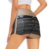 WANGXUEE Movies Clapperboard Print Womens Casual Drawstring Shorts Summer Elastic Waist Shorts with Liner Pockets White view 3