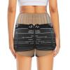 WANGXUEE Movies Clapperboard Print Womens Casual Drawstring Shorts Summer Elastic Waist Shorts with Liner Pockets White view 4