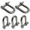 DBMIMPORTERS 5 PC Stainless Steel 3/8" DEE Shackle D Paracord Anchor Rigging Marine Boat SS view 1