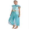 Alvivi Women's Arabian Princess Costume Belly Dance Fancy Dress One Piece Outfit Silk Fairy Jumpsuit Light Blue Medium view 2